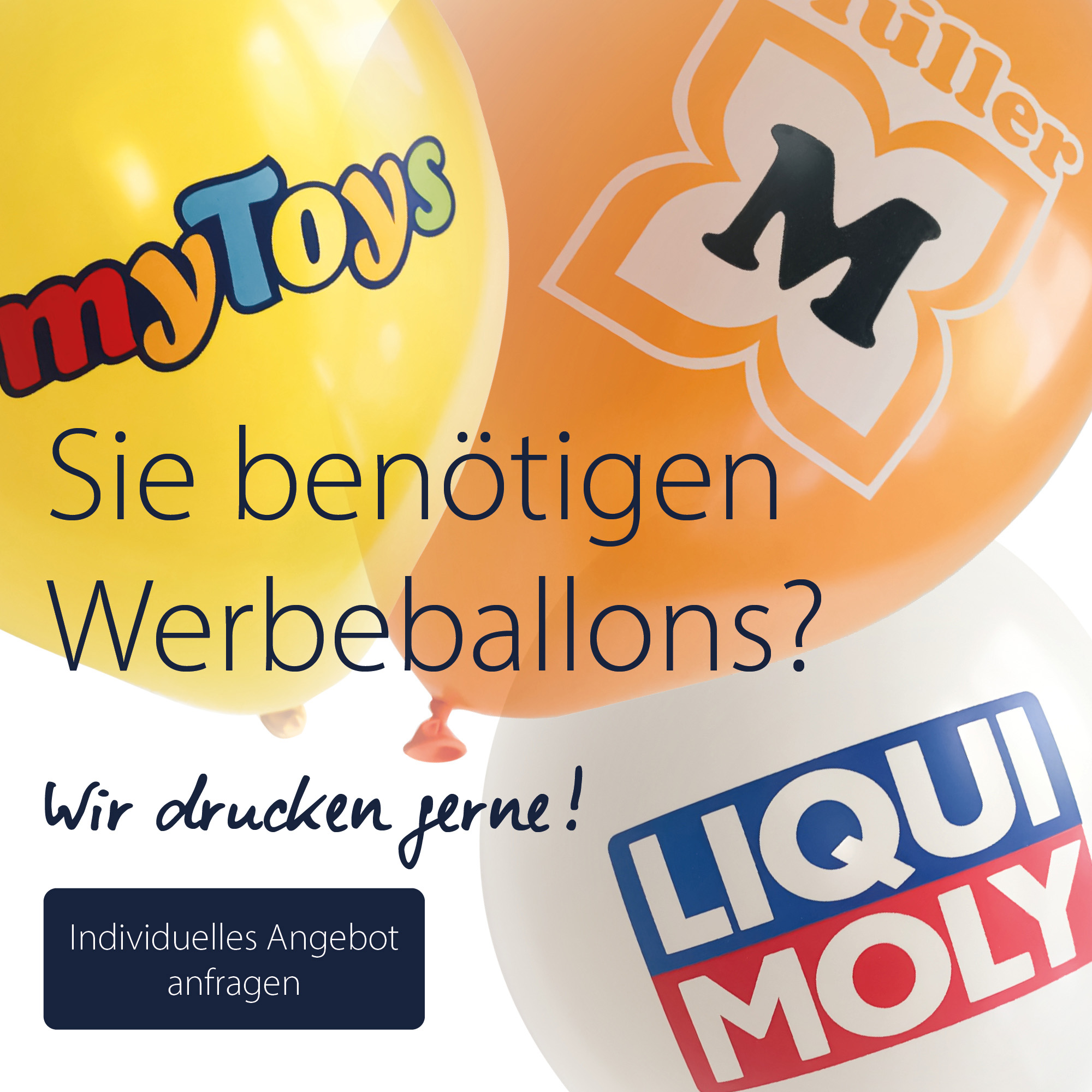 Luftballons mit personalisiertem Druck im Siebdruck Ballons Werbeballons 