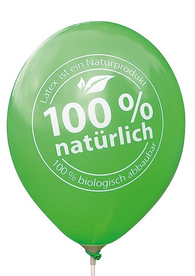 Luftballons sind 100% biologisch abbaubar