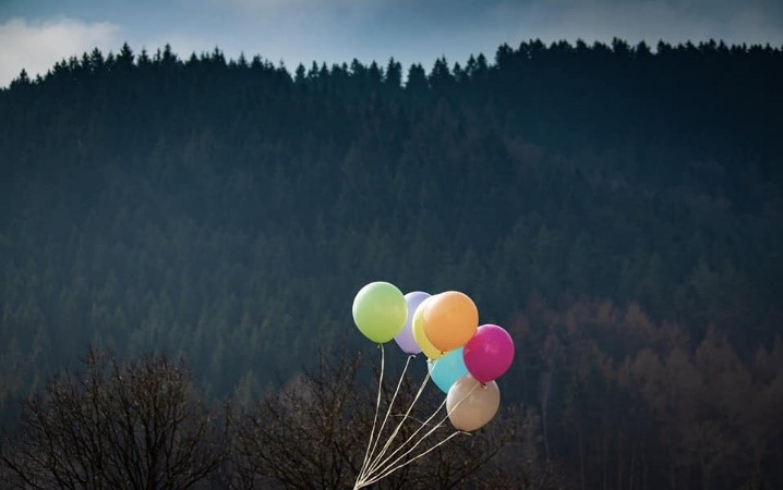 Bunte Pastellballons