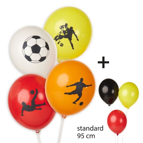 Luftballons „Fußballmotive“ inkl. unbedruckte Ballons (20 Stück)