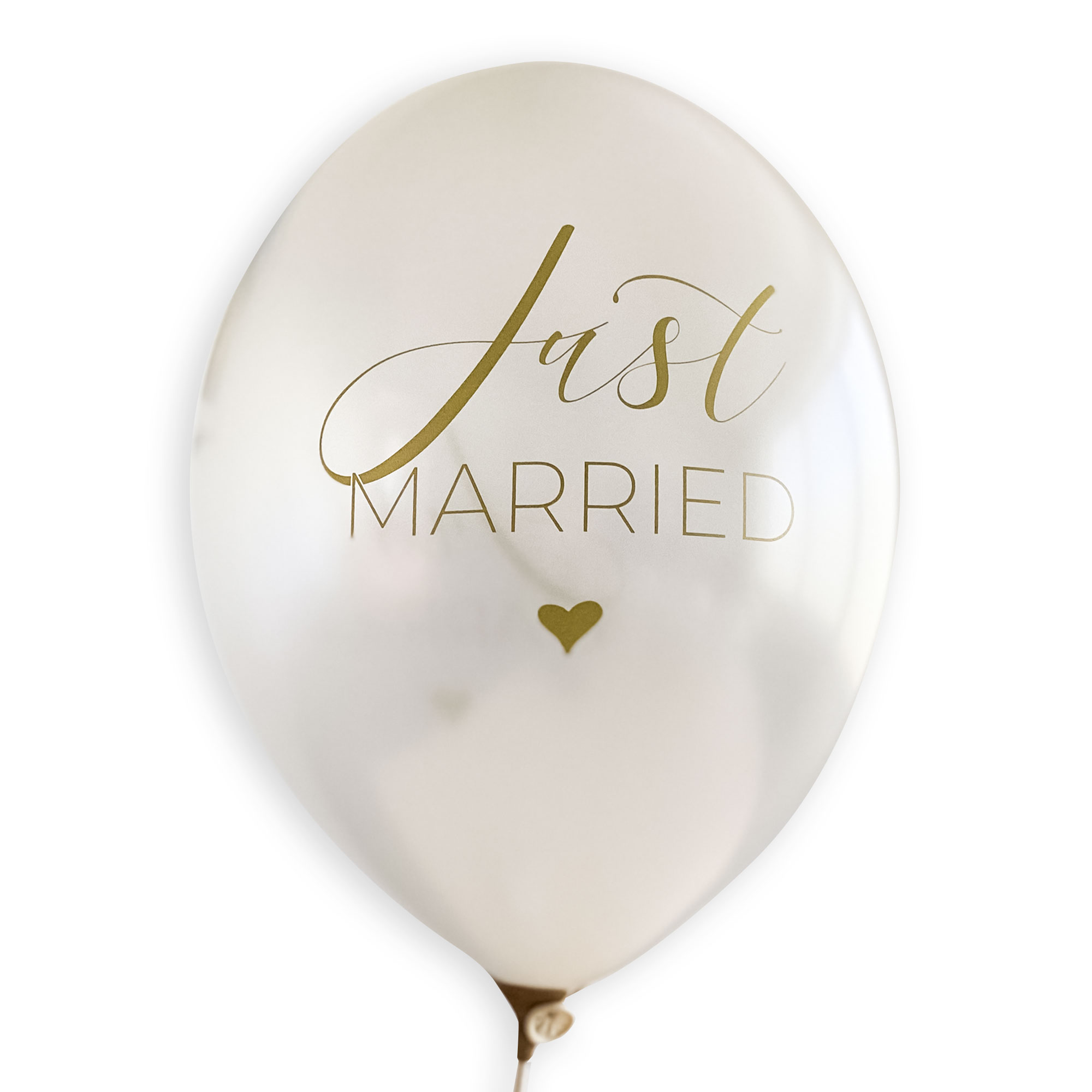Deko-Set mit Luftballons zur Hochzeit, Just Married Rot-Weiß