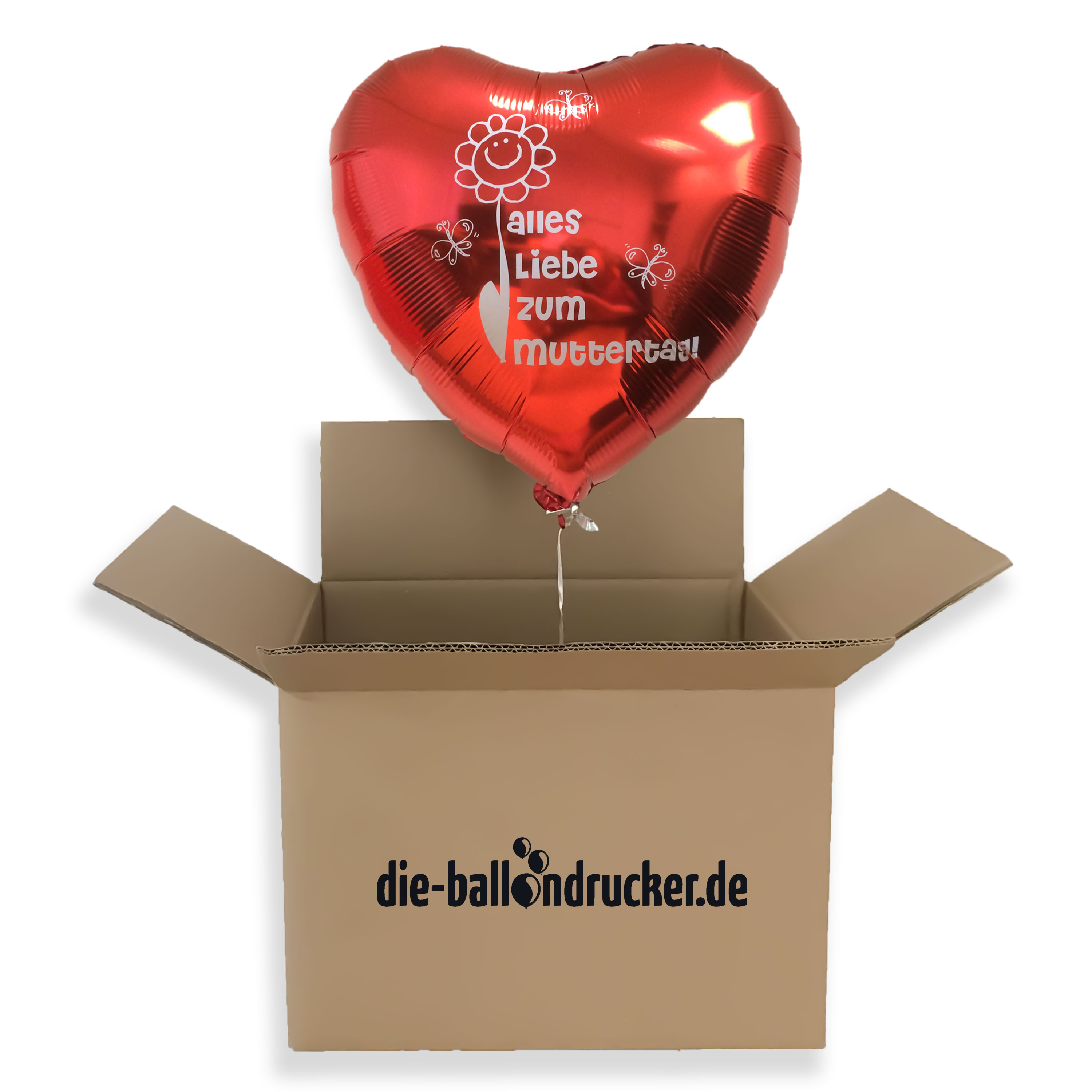Muttertag Luftballon Set – 12 Stück Folienballons Mit Krone, Blumenkorb, Herz-Motiven, Für Helium Oder Luft